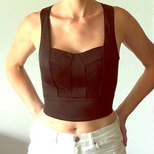 Bebe Silk Bustier Top